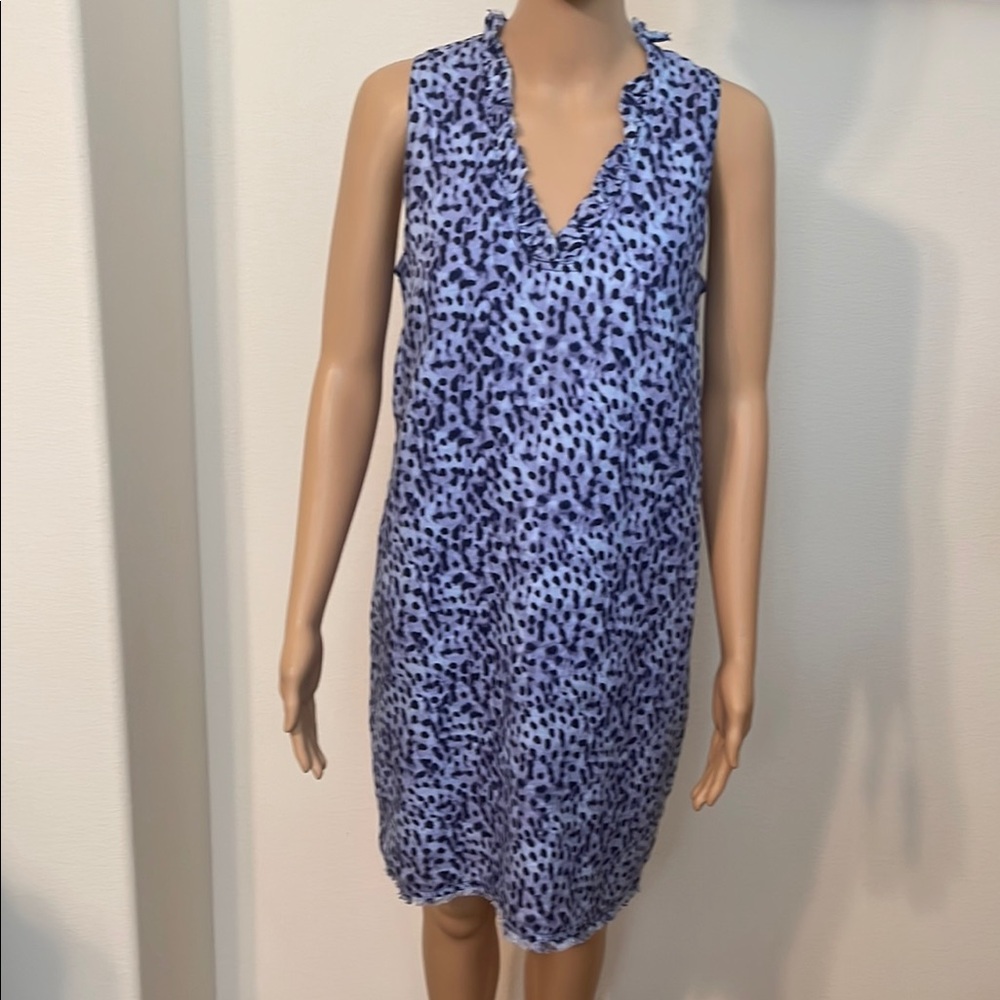 EUC Tommy Bahama Blue Leopard Print Dress